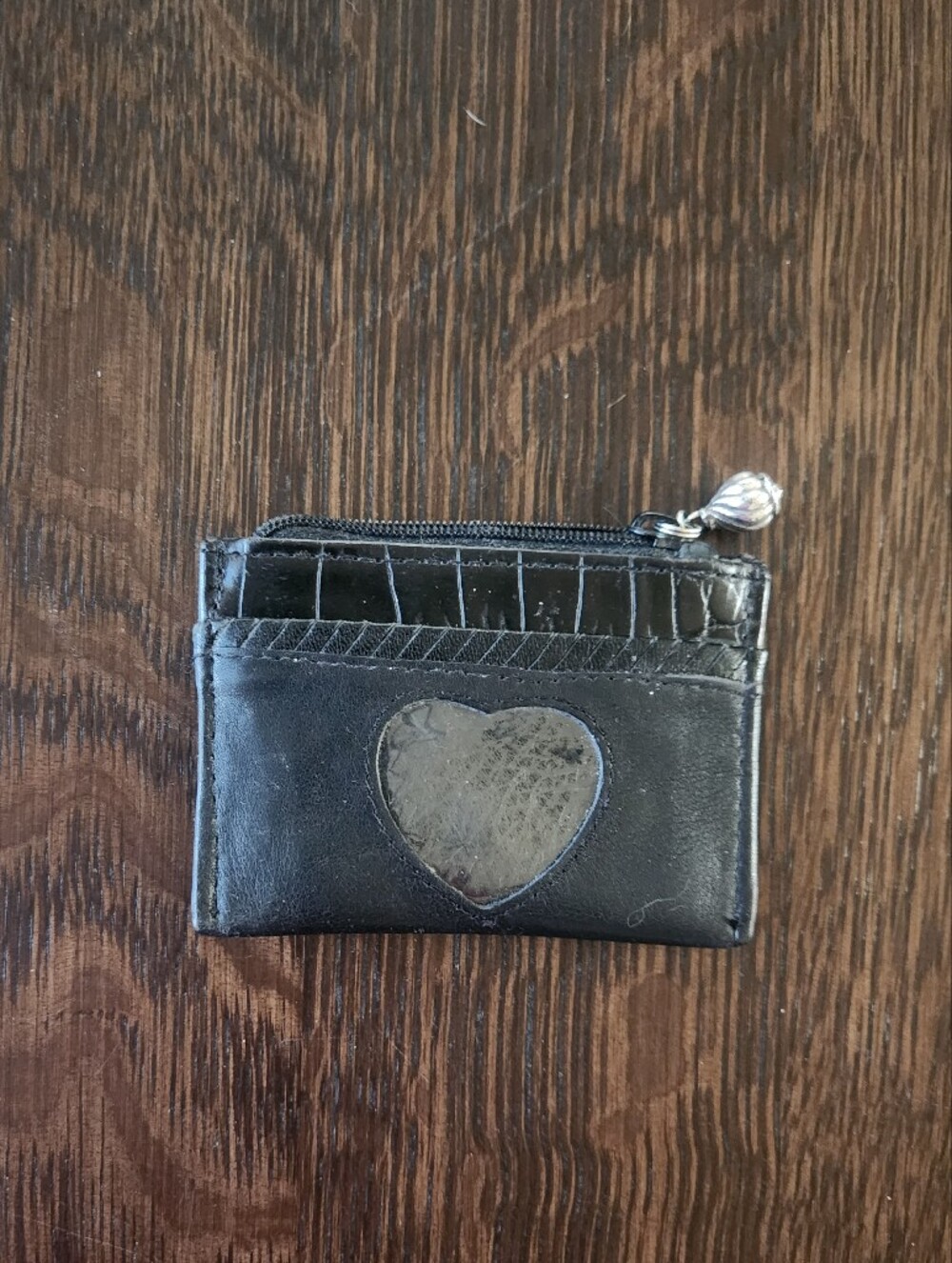 Brighton Black Leather Coin Purse ID Card Case Wallet EUC $17